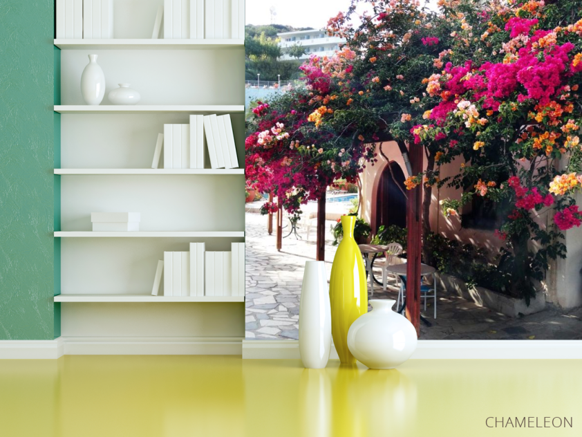 Фотошпалери квітковий дворик - 3