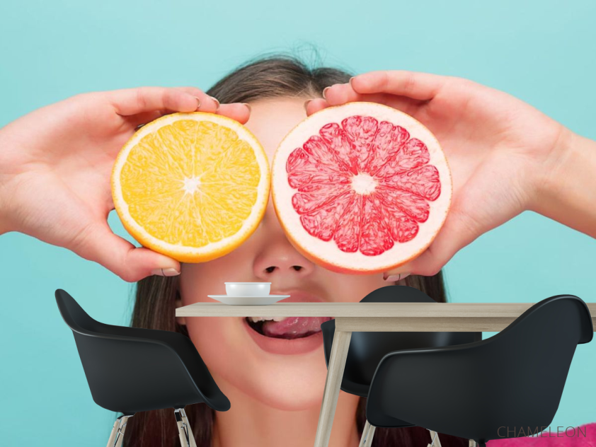 Фотошпалери дівчина і цитрус - 1