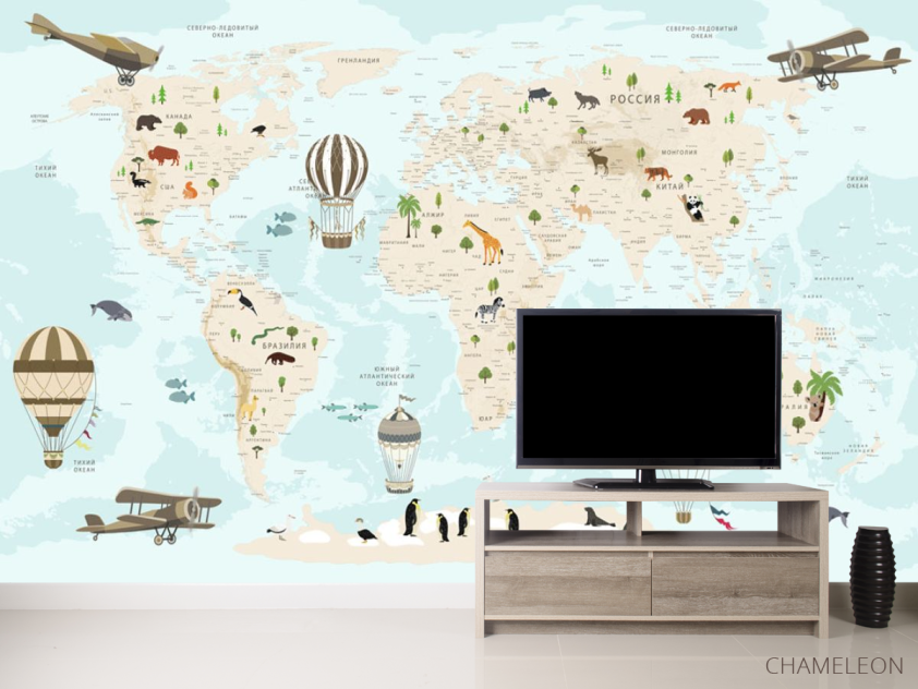 Фотообои Карта в детскую - 2