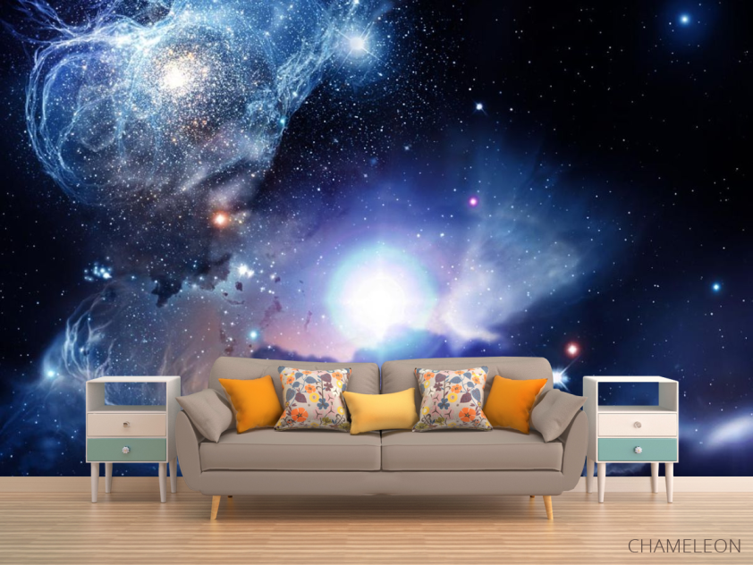 Фотообои космос с яркой звездой - 1