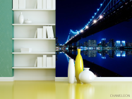 Фотошпалери Міст вода ніч New York - 3