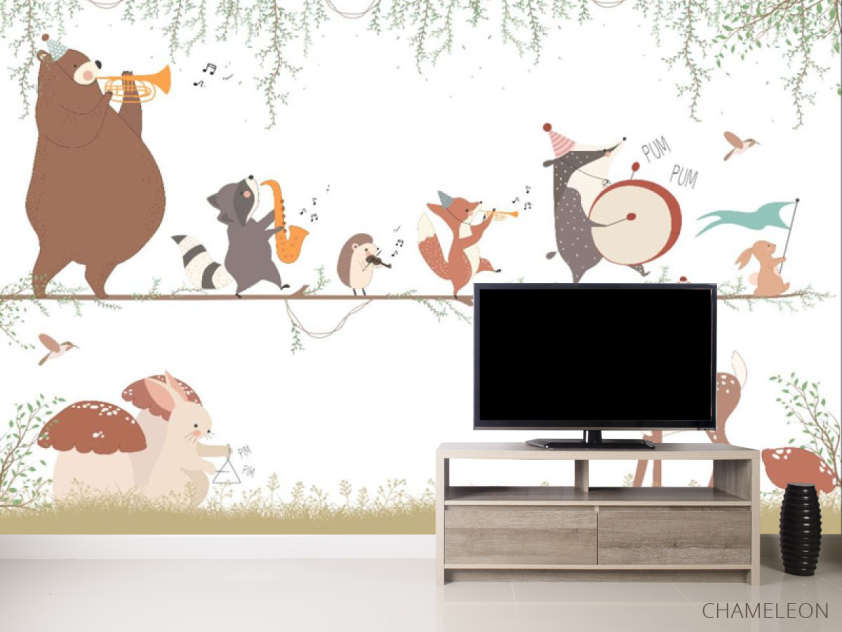 Фотообои Музыкальный ансамбль из животных - 2