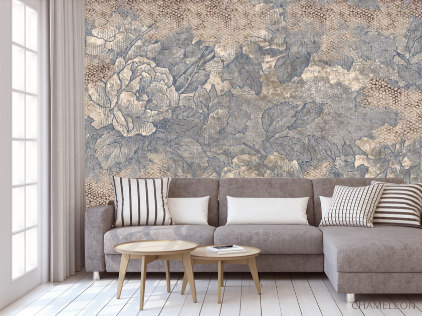 Фотообои Цветочный дизайнерский принт - 3