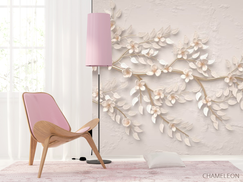 Фотошпалери Керамічна гілка з квітами - 4