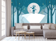 Фотообои Олень и деревья - 3