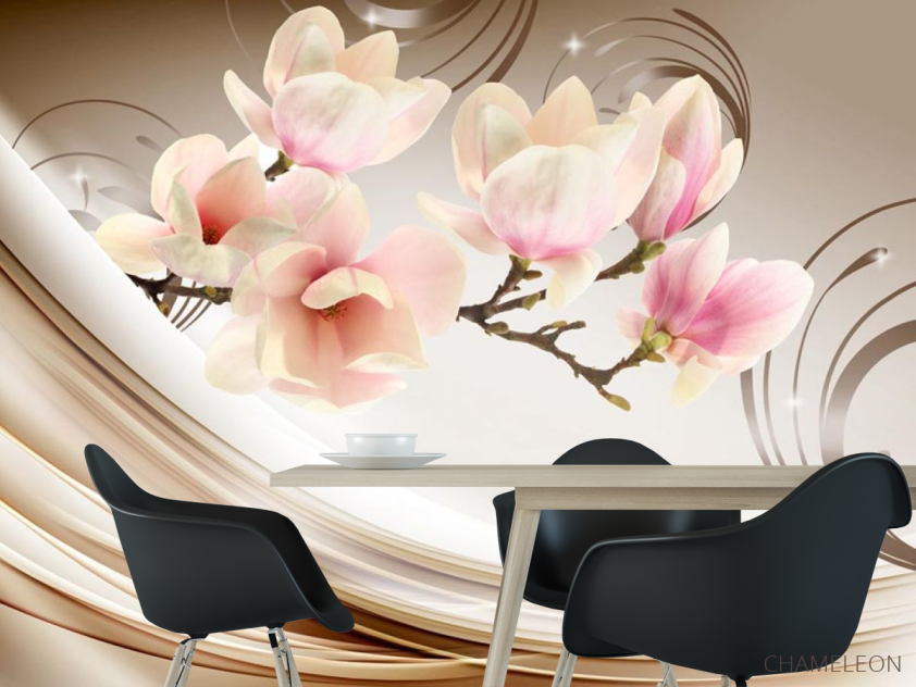 Фотошпалери Магнолія на атласі - 1