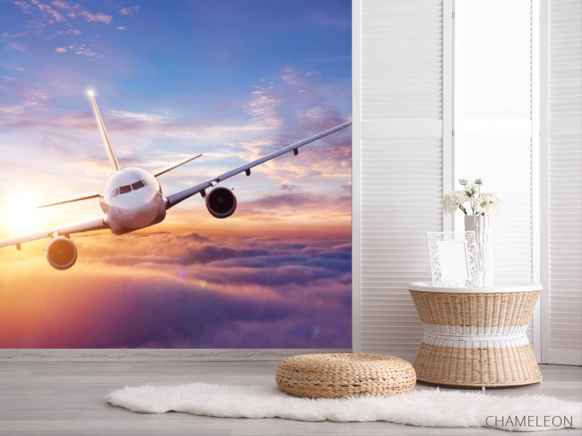 Фотошпалери літак і захід - 2