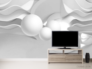 Фотообои 3д серые шары - 2