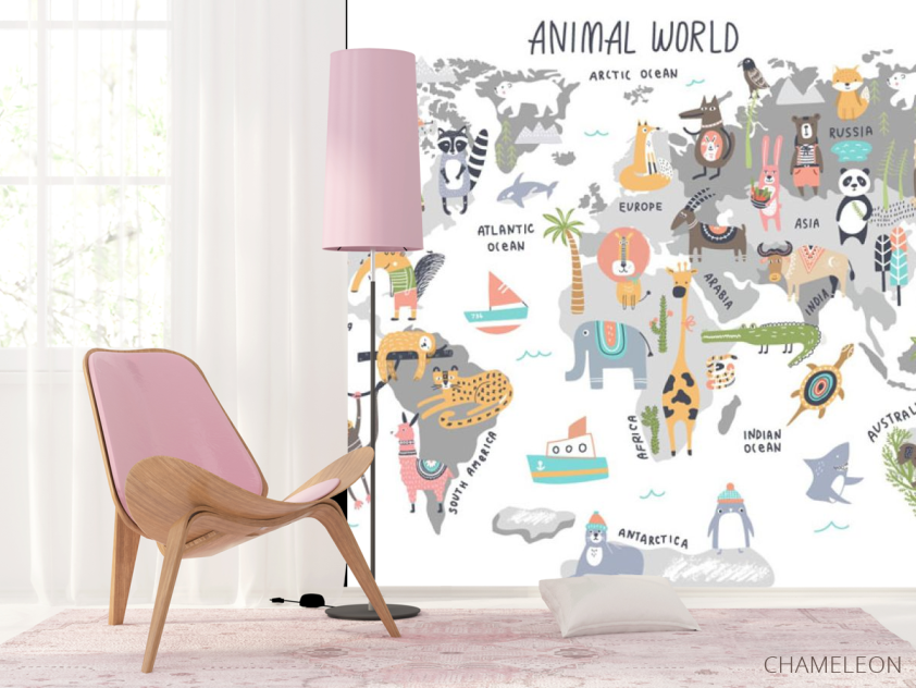 Фотошпалери Дитяча карта - 4