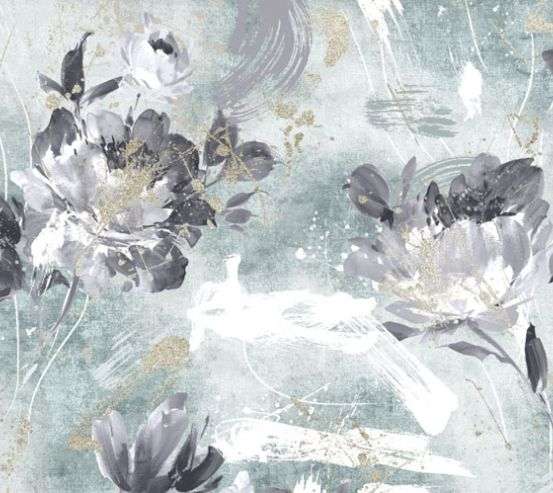 Фотошпалери дизайнерські квіти з бірюзовим золотом. Фотошпалери дизайнерські квіти з бірюзовим золотом. 33327