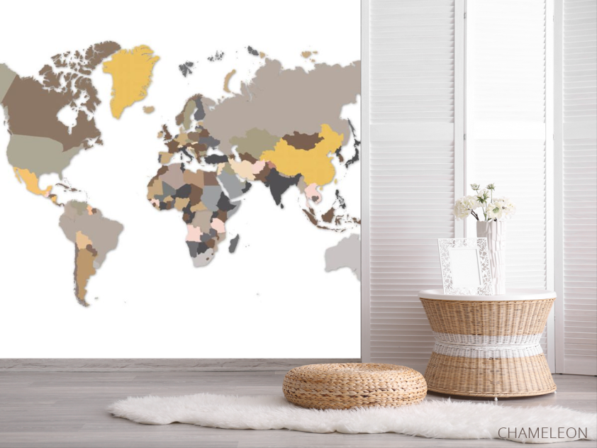 Фотошпалери Різнобарвна карта - 2