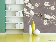 Фотошпалери гілки магнолії з квітами - 3