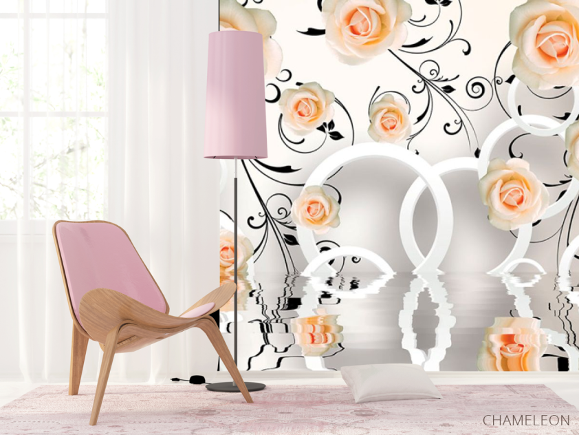 Фотошпалери 3д троянди - 4