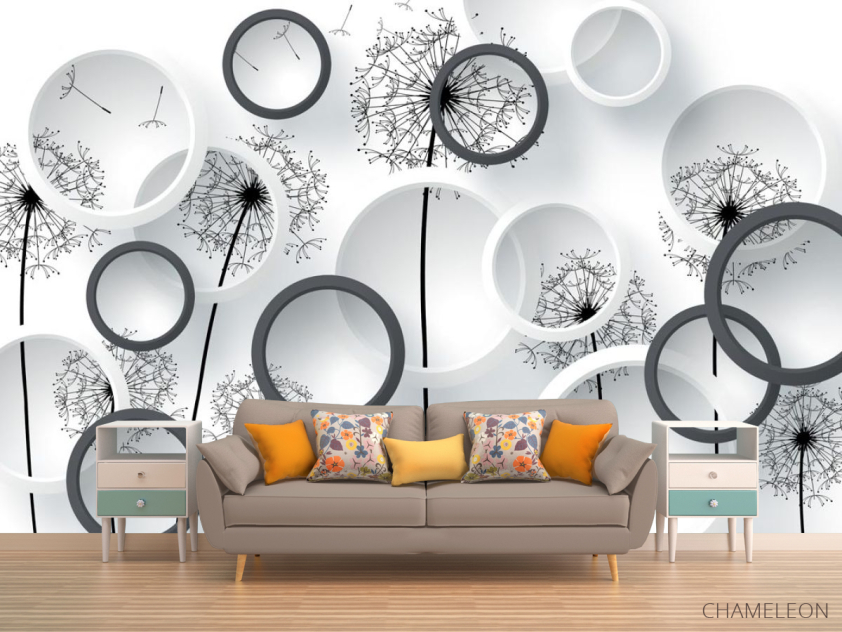 Фотообои Чб одуванчики - 1