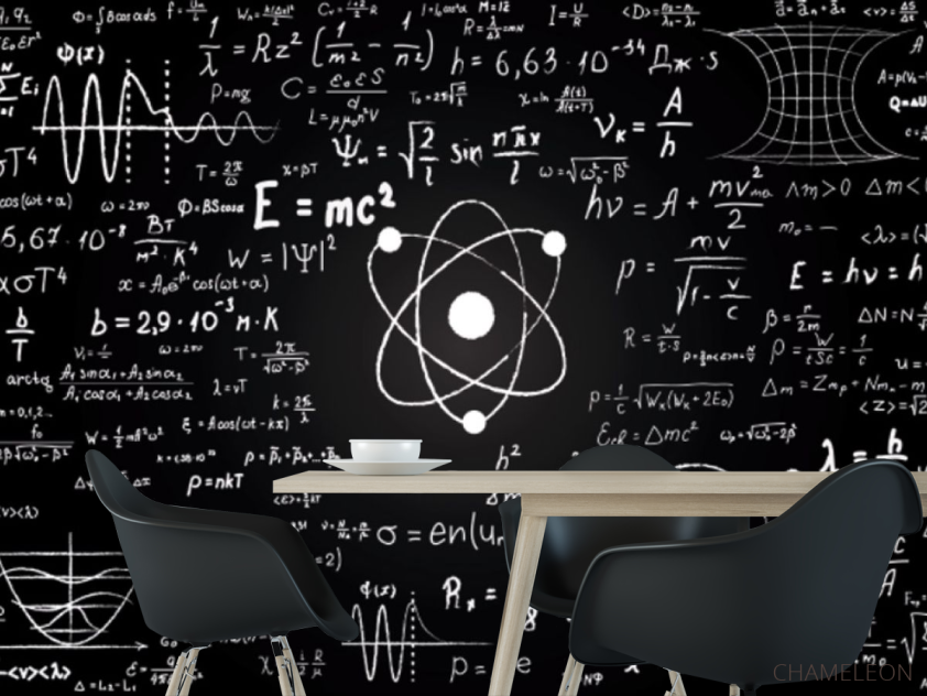 Фотошпалери Формули на чорному тлі - 1