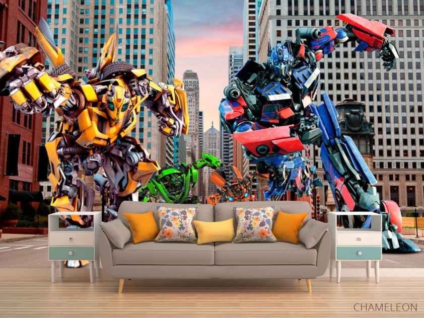 Фотообои Трансформеры в городе - 1