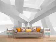 Фотообои Белые квадратные столбы - 1