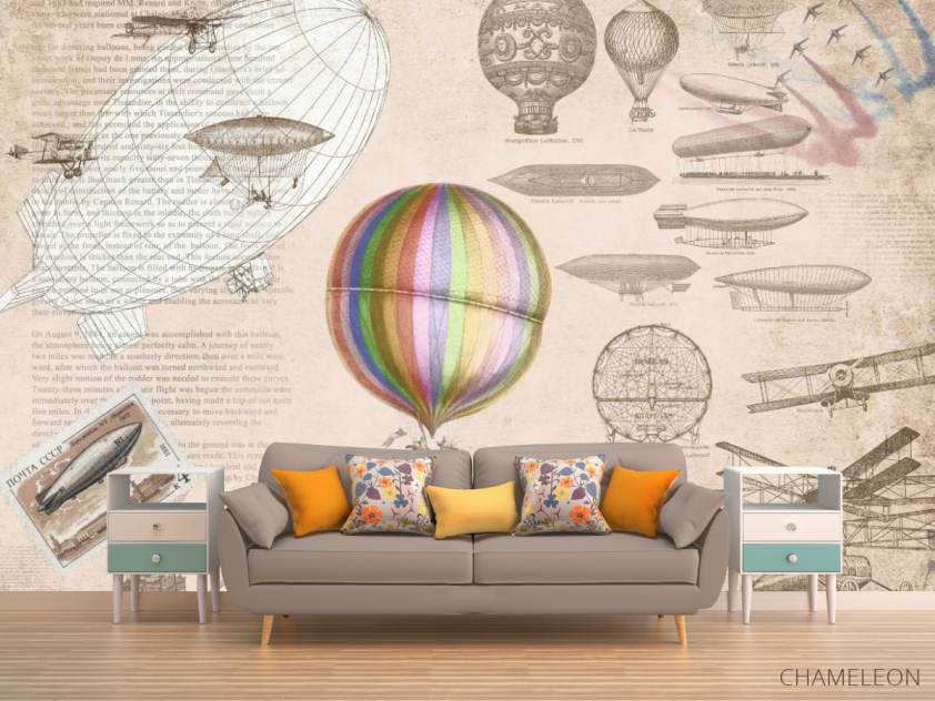 Фотообои Винтажный воздушный шар - 1