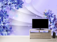 Фотообои Фиолетовые гиацинты 3д - 2