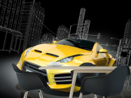 Фотообои желтый автомобиль - 1