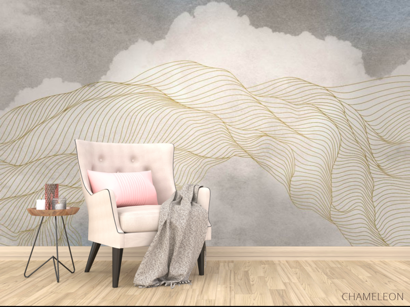 Фотообои Небо и абстракция в стиле line art - 4