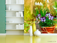 Фотошпалери Горщик з фіалками - 3