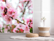 Фотошпалери рожева сакура - 2