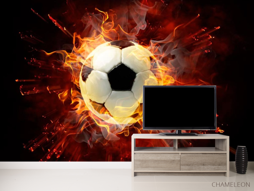 Фотообои Мяч в огне - 2