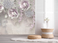 Фотошпалери Фіолетові квіти 3д - 2