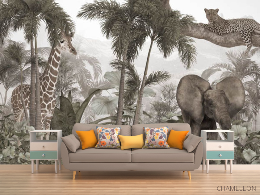 Фотообои Тропики с животными - 1