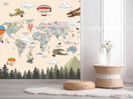 Фотошпалери Дитяча карта з лісом - 2
