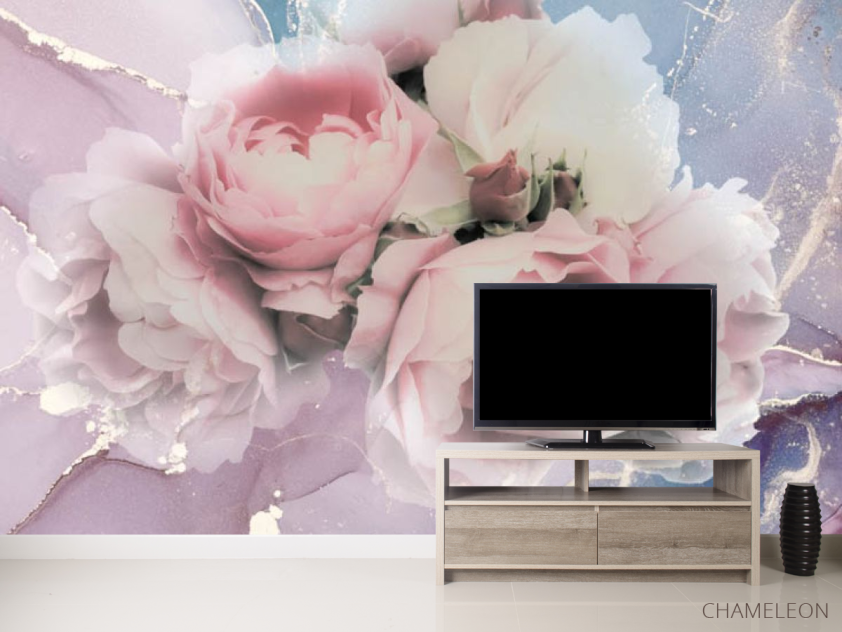 Фотообои Пионы с флюидом - 2