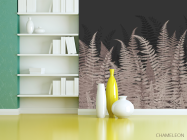 Фотошпалери листя папороті коричневі - 3