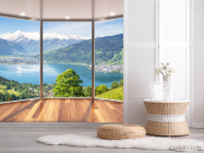 Фотошпалери Вид з вікна на озеро - 2