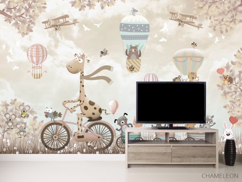 Фотообои Коричневый жирафик - 2