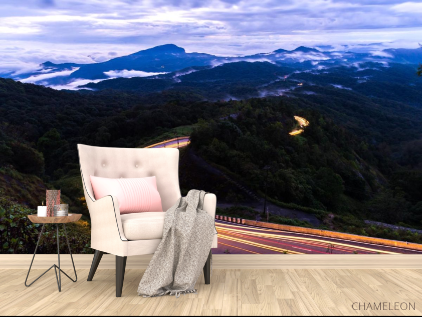 Фотообои горная вечерняя дорога - 4