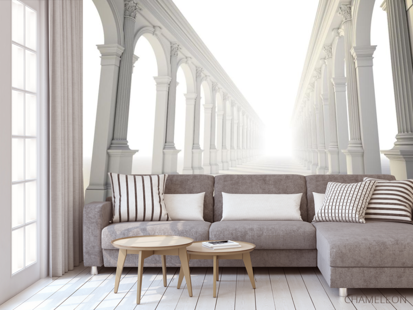 Фотообои Коридор белые арки - 3