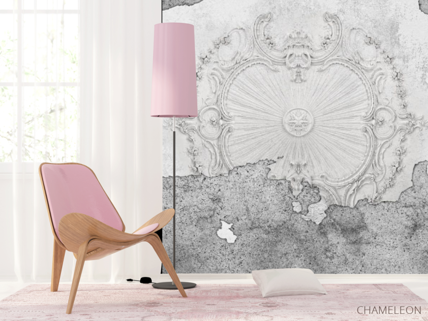 Фотошпалери потріскалися стіни з ліпленням - 4