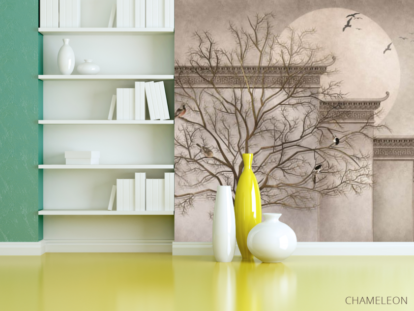 Фотошпалери дерево і птиці - 3