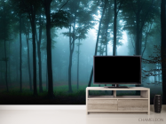 Фотообои лес, туман - 2