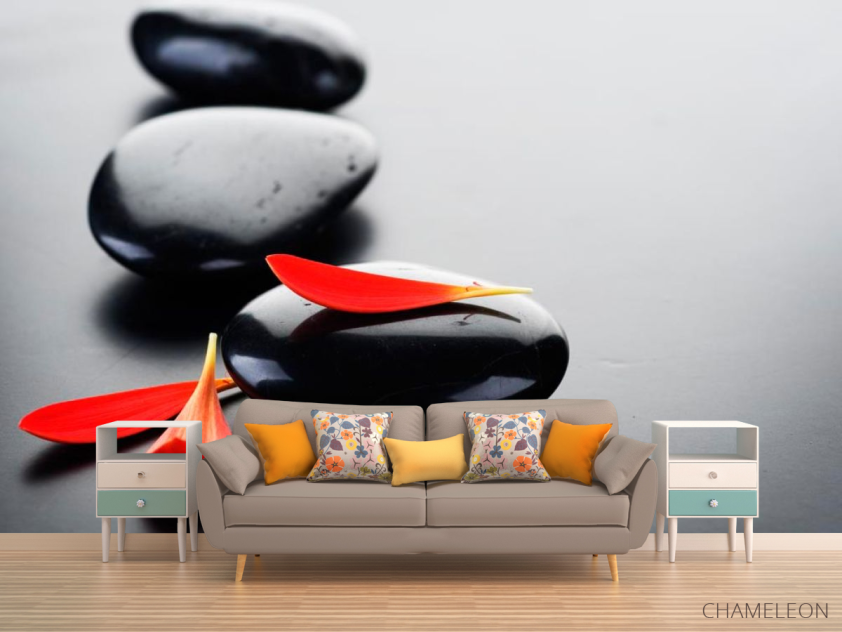 Фотообои Лепестки и камни - 1