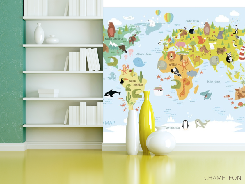 Фотошпалери Дитяча карта - 3