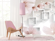 Фотошпалери Абстрактні об'ємні квіти - 4