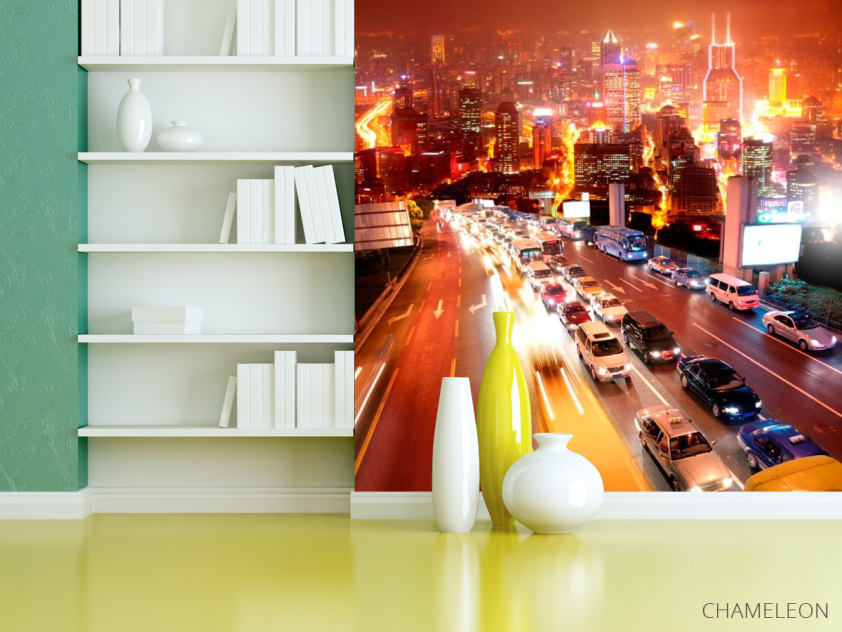 Фотошпалери Ніч, місто, пробка - 3