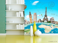 Фотошпалери Подорож для кабінет англійської - 3