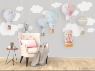 Фотообои воздушные шары с животными - 4