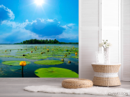 Фотошпалери Річка, хмари, кубушки - 2