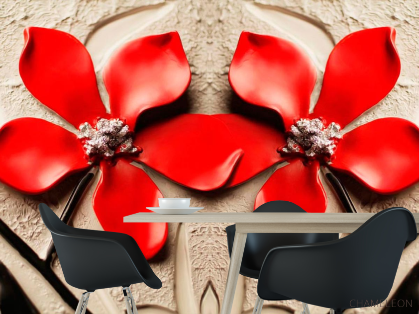 Фотообои Красные цветы - 1