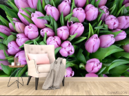 Фотообои Букет фиолетовых тюльпанов - 4