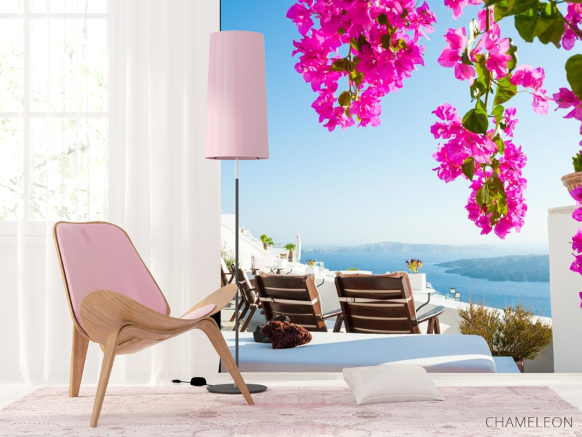 Фотошпалери стільчики і вид на море - 4